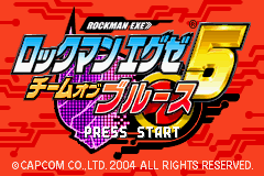 Rockman EXE 5 - Team of Blues Title Screen